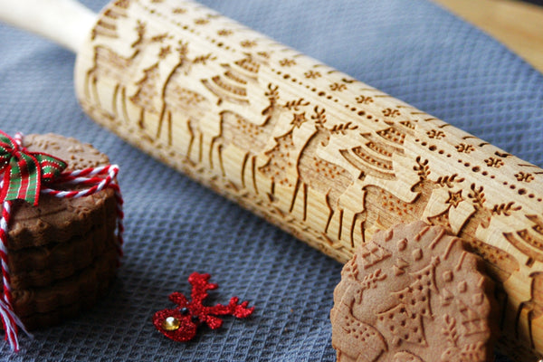 Christmas Embossed Rolling Pin