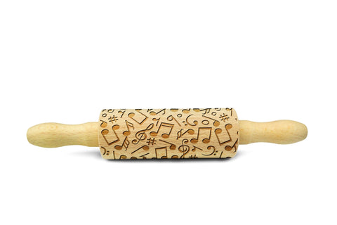 Embossed Rolling Pin MUSIC NOTES
